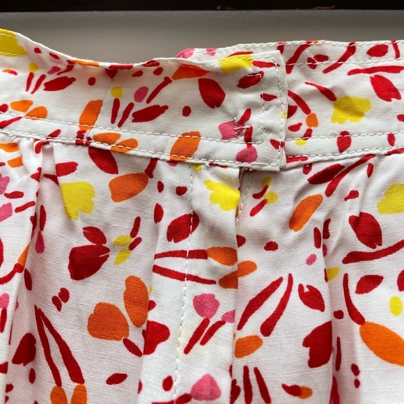 Vintage Floral Midi Skirt - Pink and Red - Picture 3 of 7